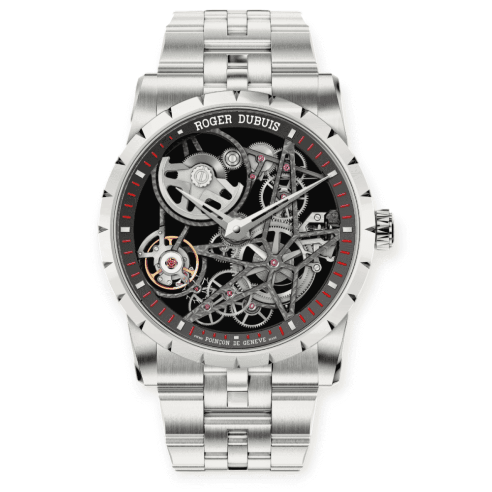 Roger Dubuis PRE-OWNED ROGER DUBUIS EXCALIBUR 42MM STAINLESS STEEL DARK G