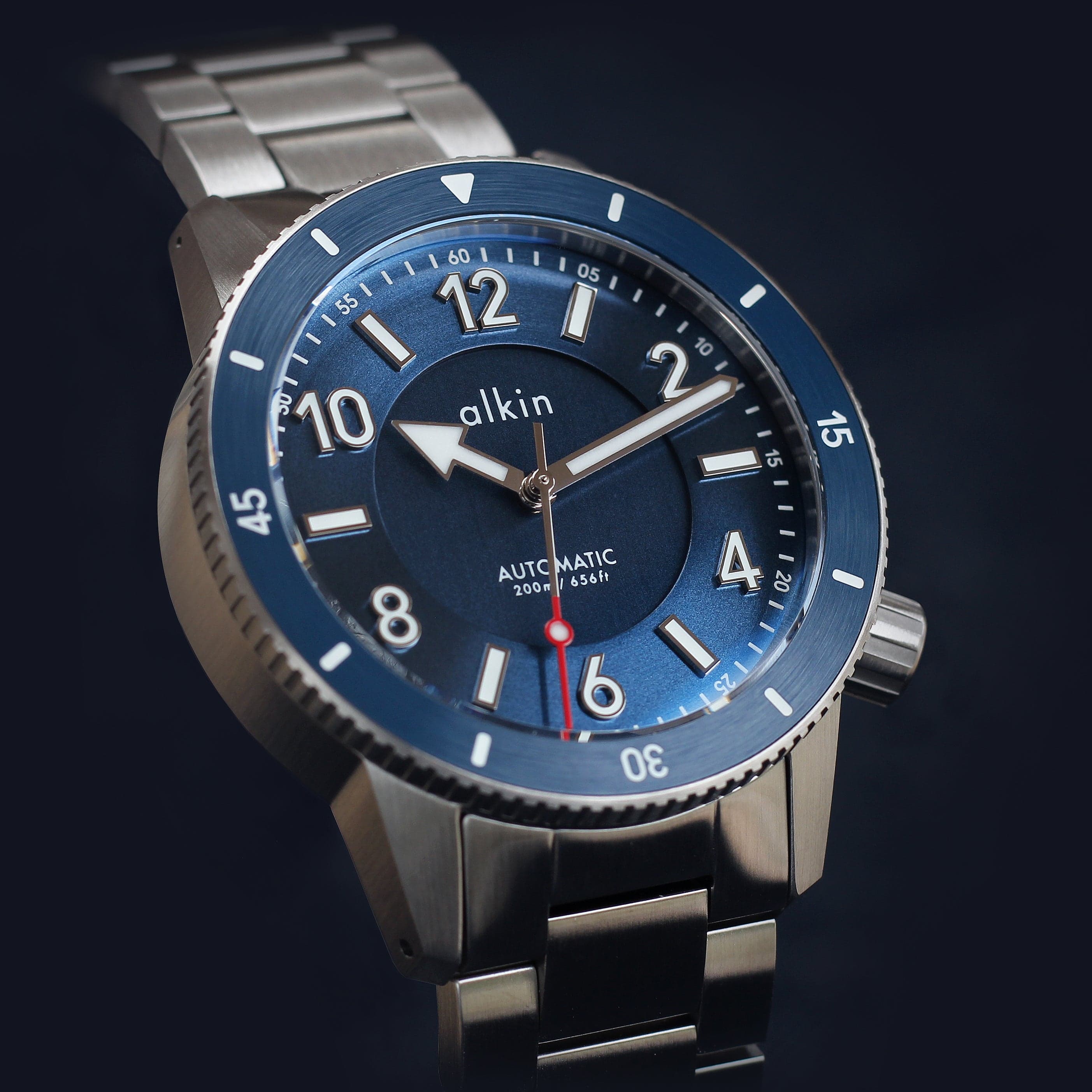 alkinwatches Model Three Special Edition - Blue Dial / SS Case