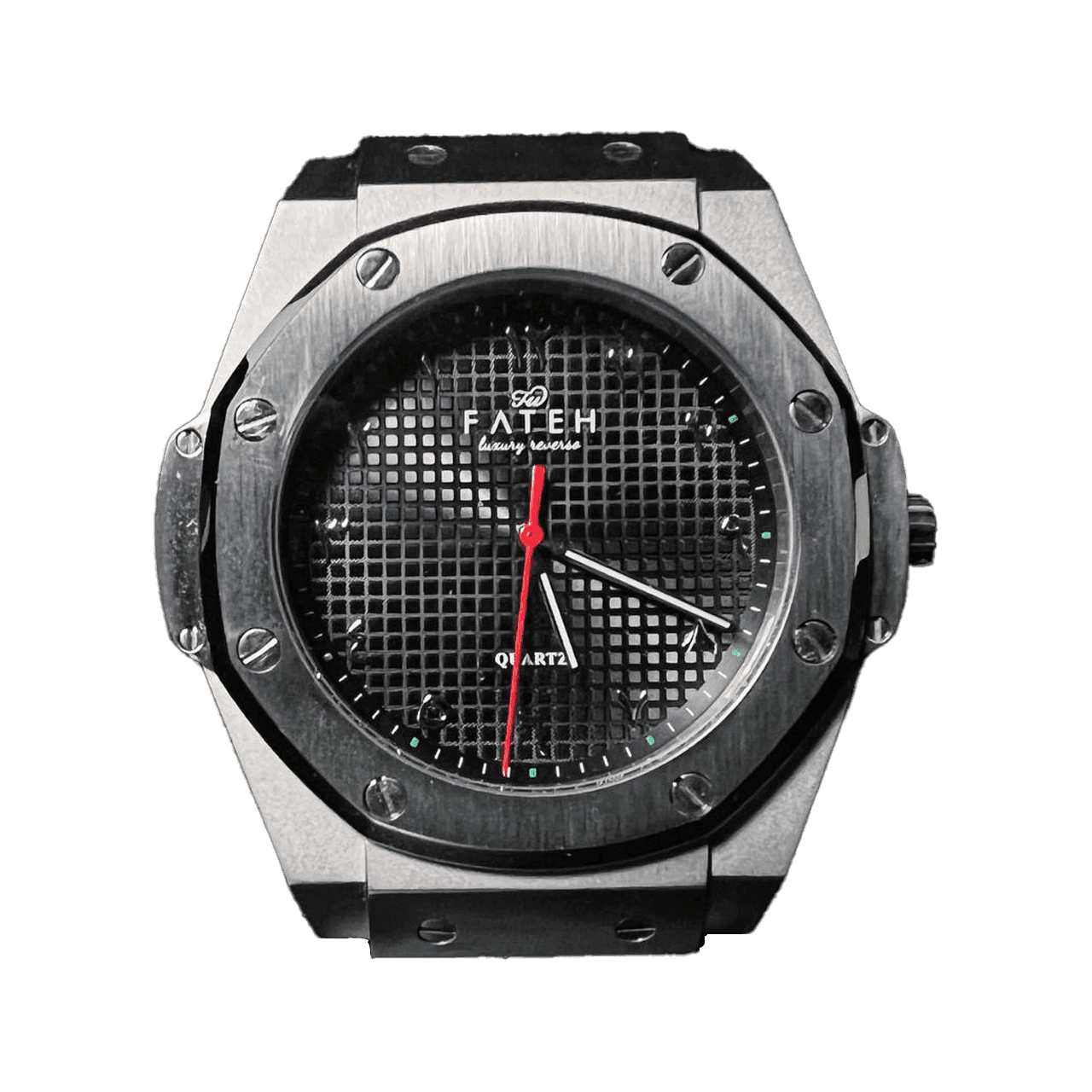 Fatehwatches Octagon Silver Black