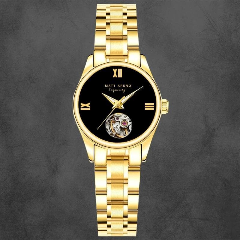 Matt Arend MA 878 Exquisite Ladymatic Open Heart Gold