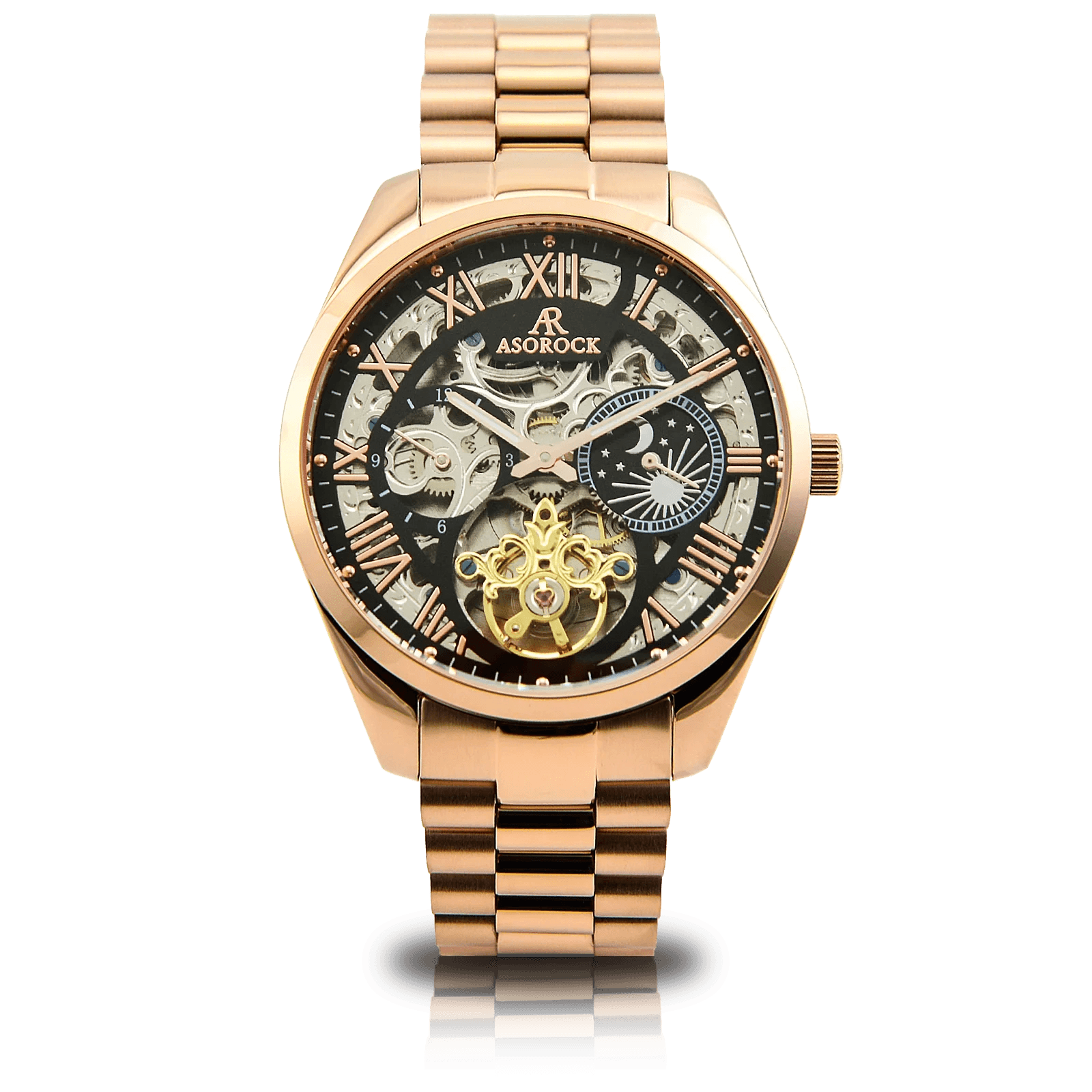 ASOROCK WATCHES Rosegold/Black Villa Automatic Tourbillon (Pre-order ships o