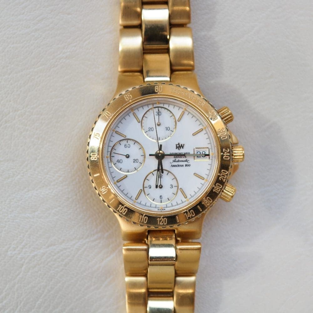 Raymond Weil Pre-Owned Raymond Weil Chronograph 39mm 18k Yellow Gold Plat