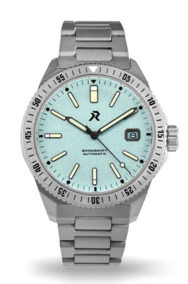 RZE RZE ENDEAVOUR (date) AZURE BLUE TITANIUM WATCH