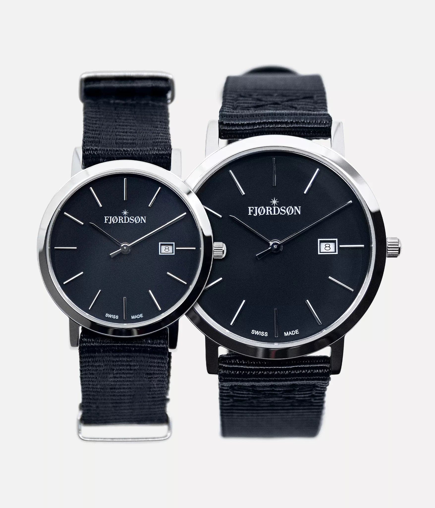 Fjordson #91 | Black Dial With Black Nato Strap - Matching Couple Wat