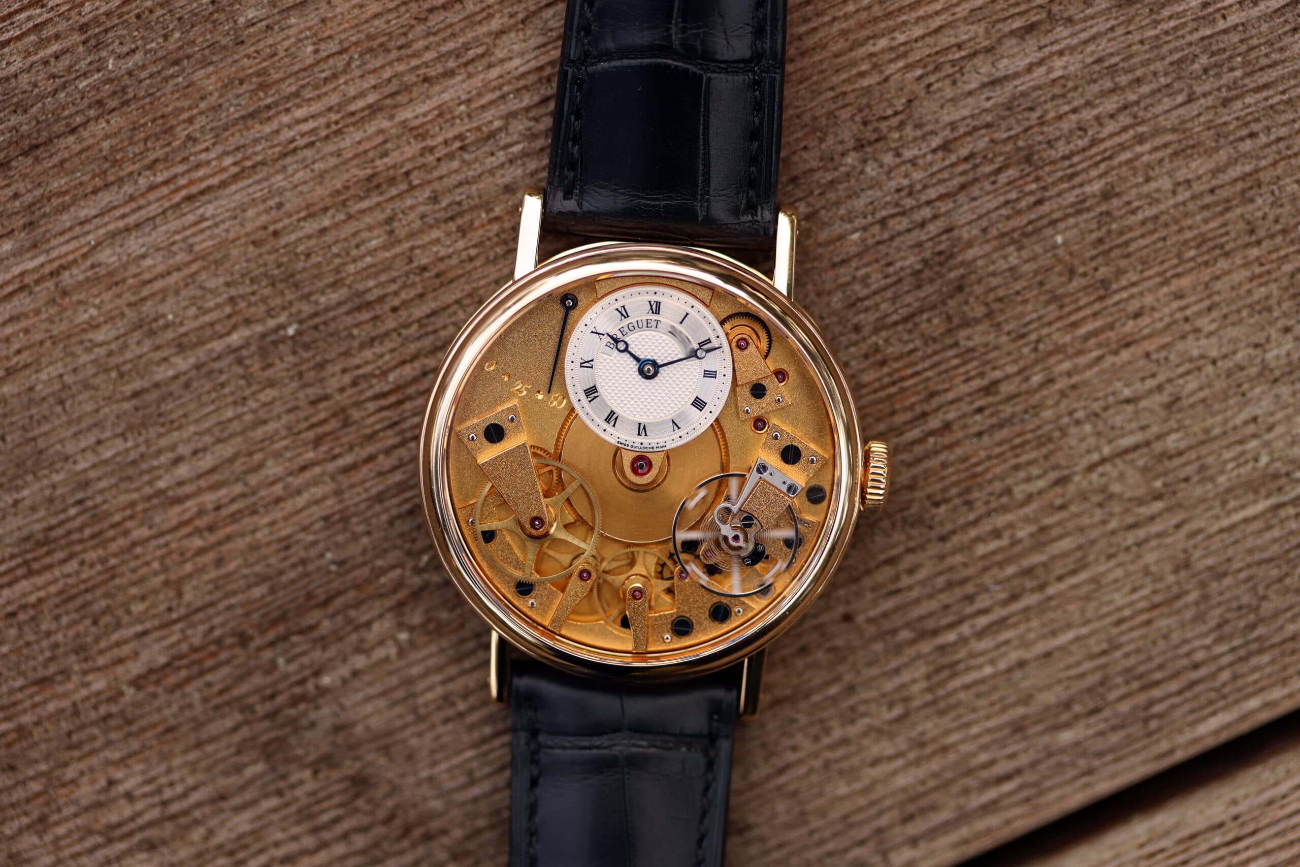 Breguet Breguet Tradition ref. 7027 in Yellow Gold, Silver Guilloche
