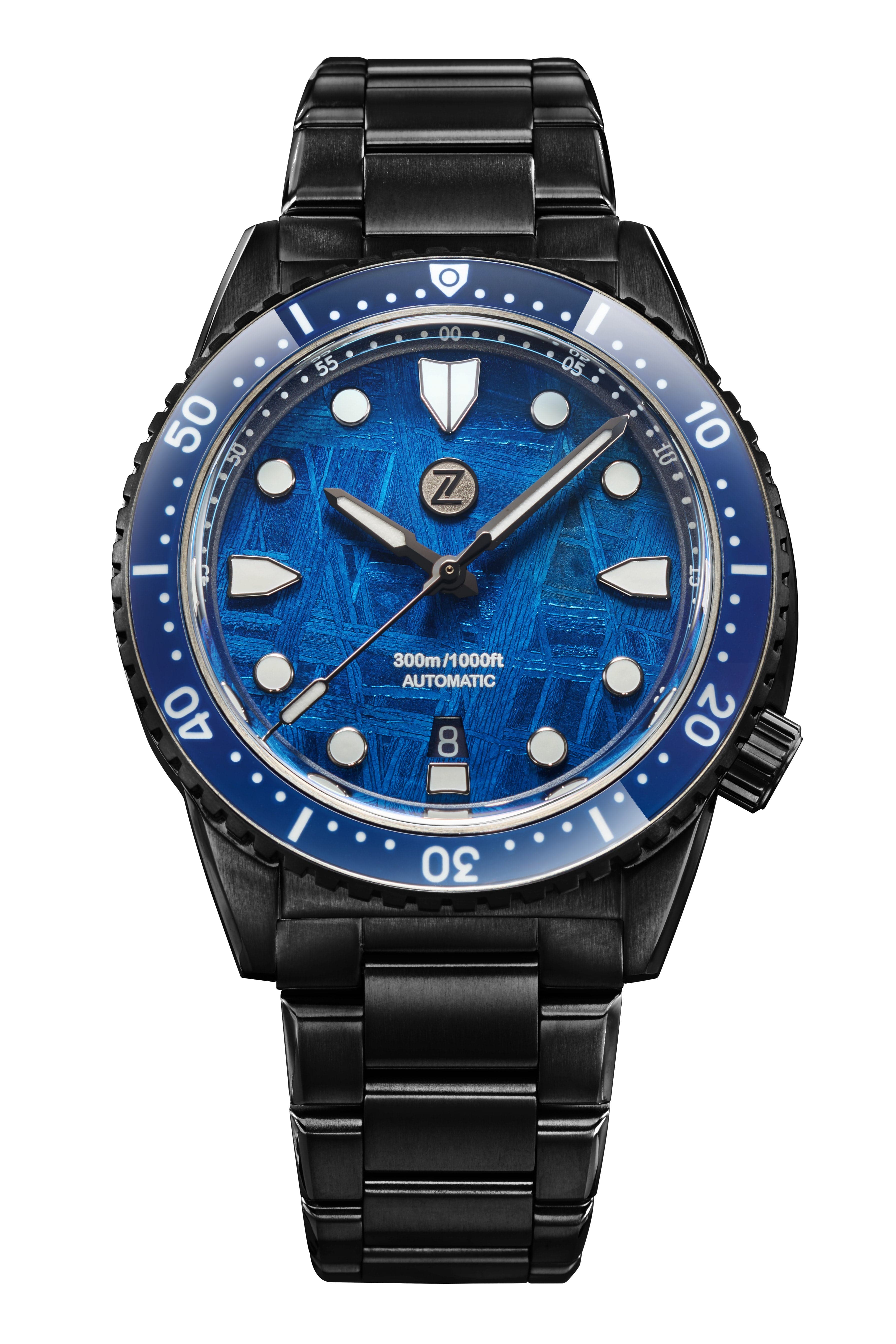Zelos Great White 43mm DLC 'Blue Meteorite'