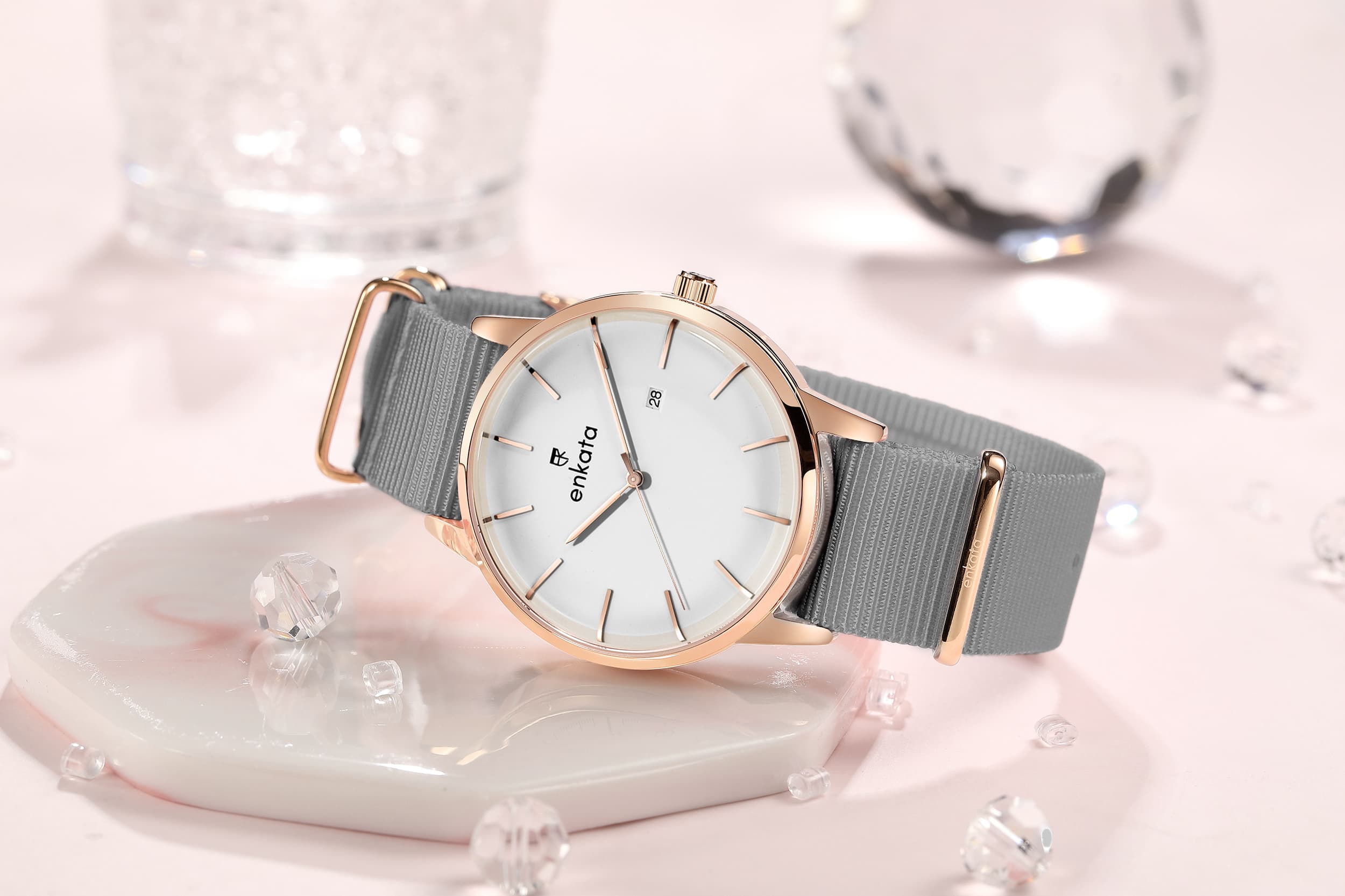 Enkatawatches Avior Grey White