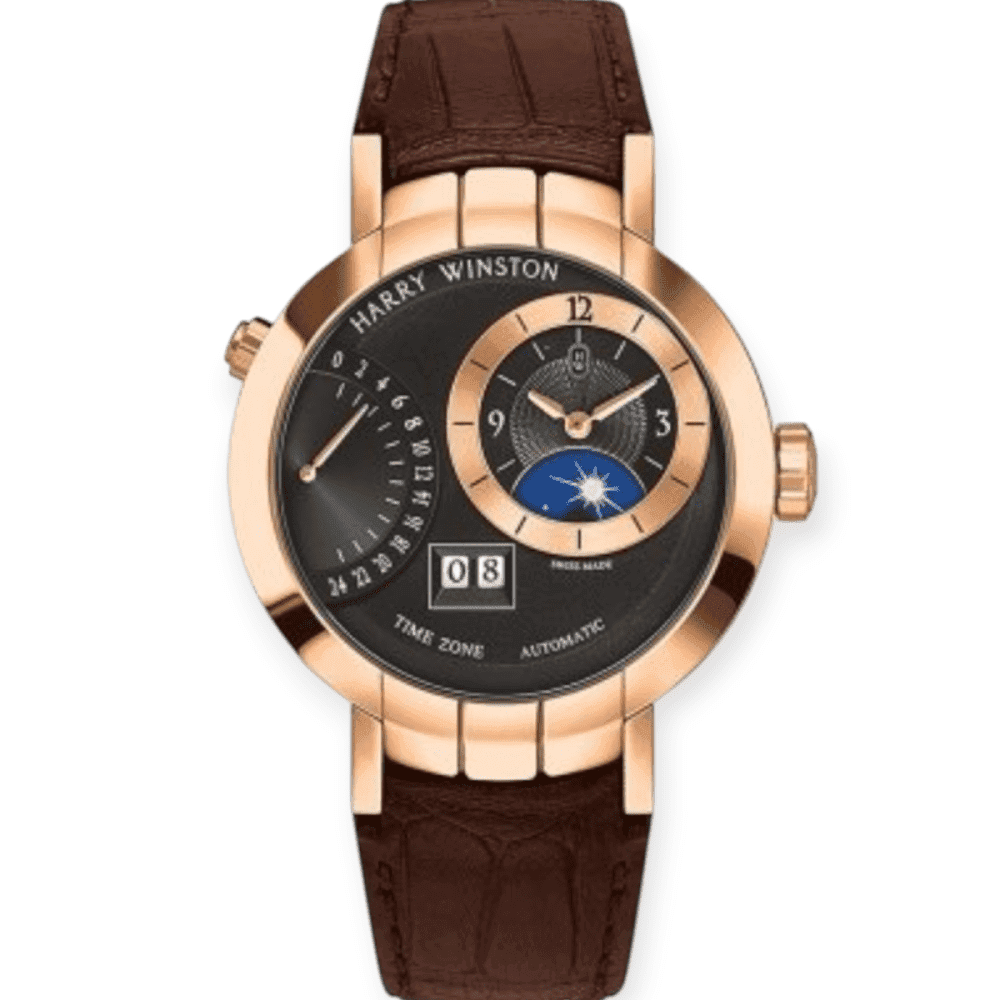 Harry Winston Pre-Owned Harry Winston Premier Excenter TimeZone Rose Gold