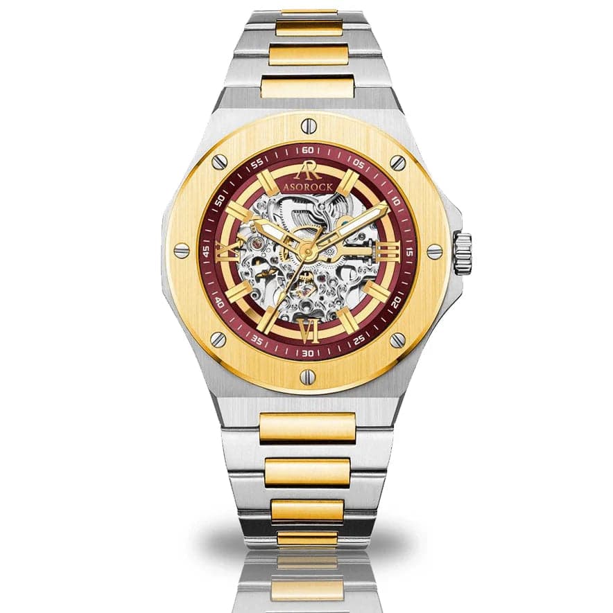 ASOROCK WATCHES Two tone Gold/Red Tubili