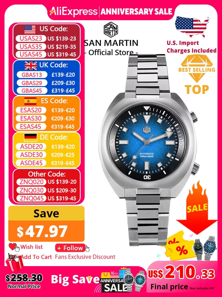 San Martin San Martin 2025 Grained Dial 42mm YN55 Automatic Mechanical