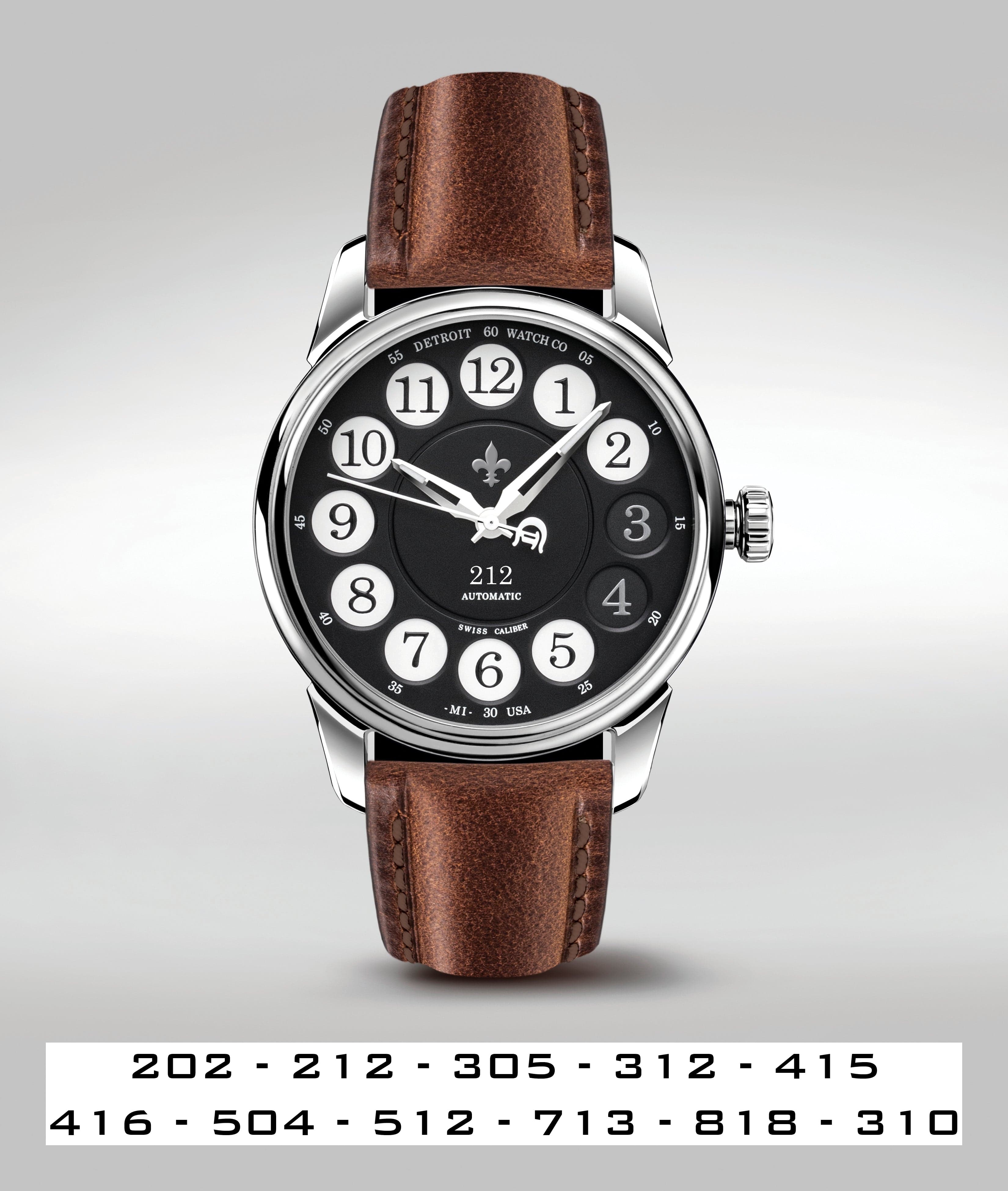 Detroit Watch Company 212-BW-EXH