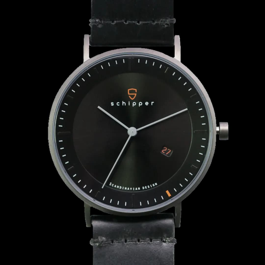 Schipperwatch Schipper NEW AESTHETIC 40 | Sunburst Black | Svart Läder