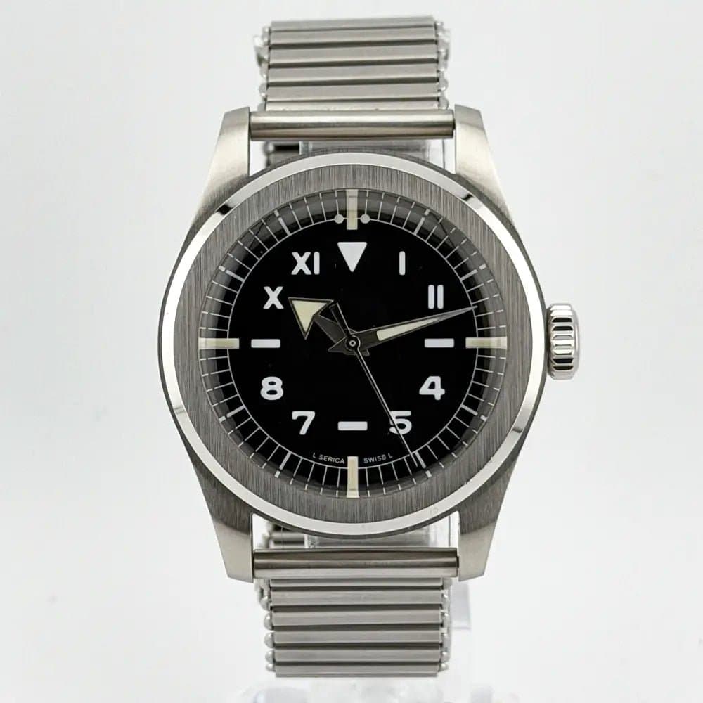 Serica 4512 California Dial 37.7mm Swiss Hand-Wind Field Watch Full